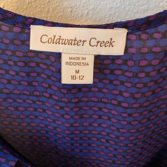 Coldwater Creek Blue & Purple Blouse Medium - Picture 6 of 8